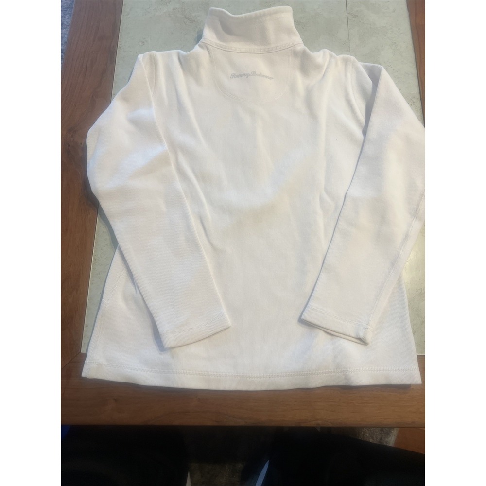 Tommy Bahama White Zip Up Sweater - Picture 6 of 7